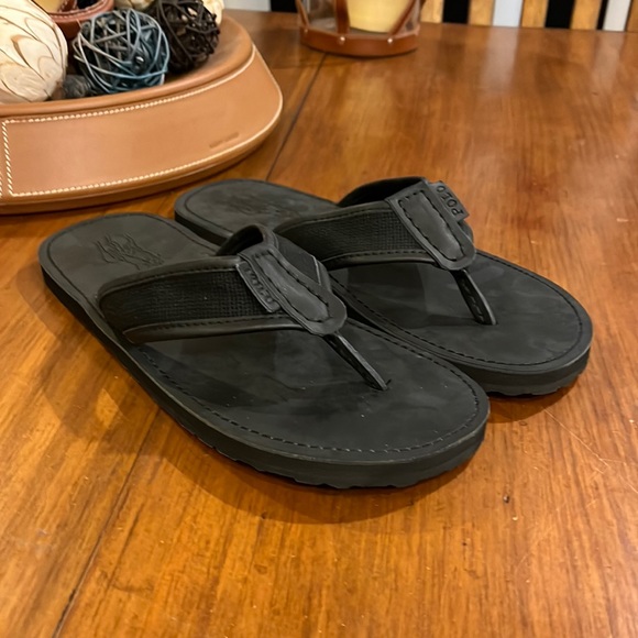 Polo Ralph Lauren Sullivan flip flops thongs sandals shoes leather